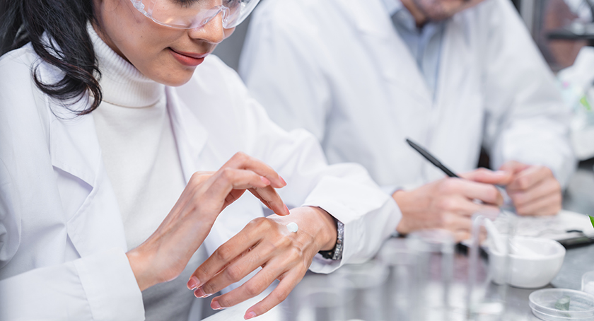 Skin care science ingredients laboratory